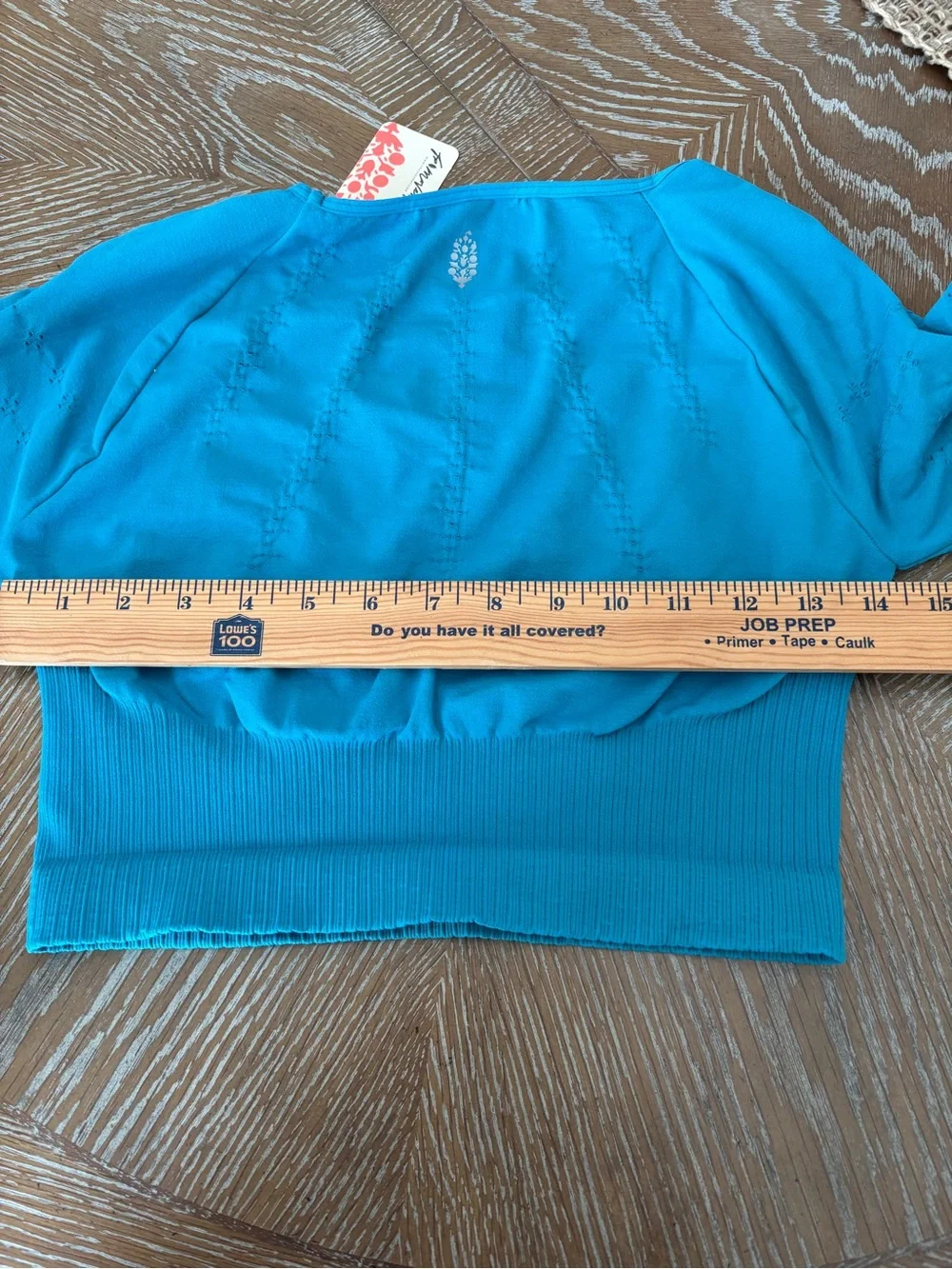 Free People FP Movement Good Karma Crop Top Long Sleeve Blue Layering, M/L, A308